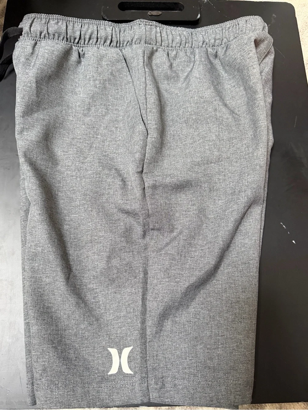 Hurley Gray Elastic Waistband Drawstring Comfortable Dress Shorts